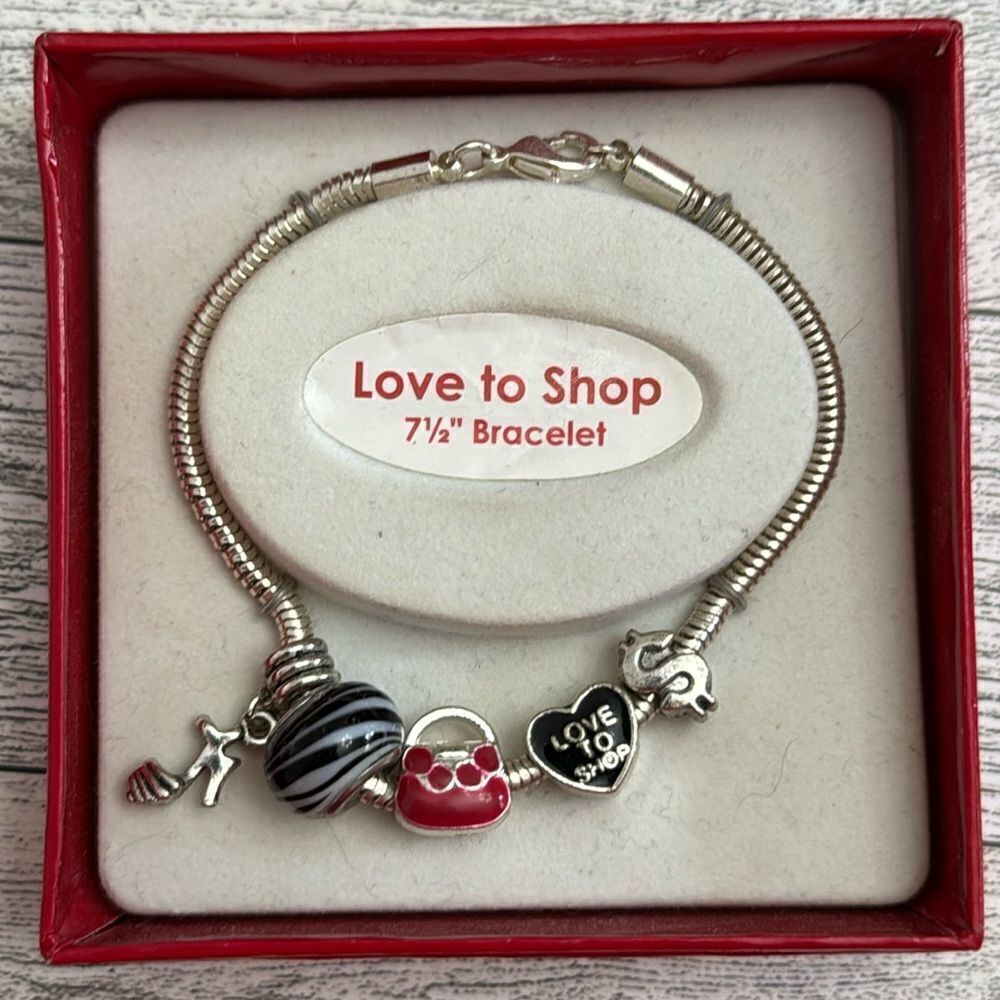 Love to Shop Bracelet 7.5” NIB